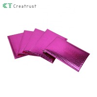 Glossy red Metallic bubble mailer envelope aluminized film bubble bag