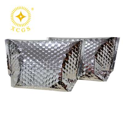 Large Customized Size Metallic Thermal resistant foil bubble insulation shipping box liner cooler Bag For Lunch Delivery