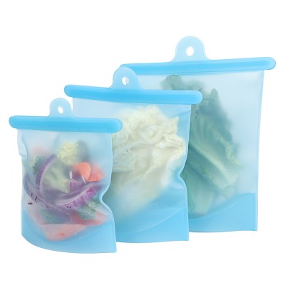 2020 New Ziplock Lunch Bags for Food Marinate Meat Fruit Cereal Silicone Bag