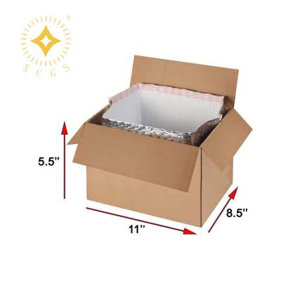 Custom size Thermal Food Grade Insulated Box Liners bubble foil cooler bag For Shipping