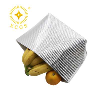 Wholesale Custom Size Waterproof Keep Warm EPE Foam Bag with Aluminium Foil  for packaging frozen food