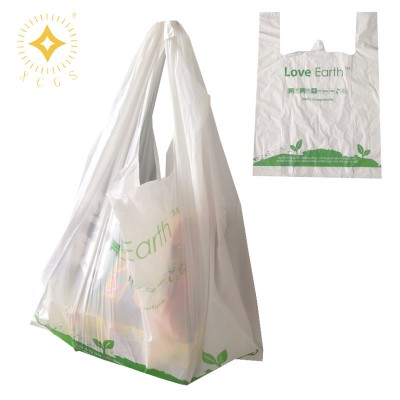 Biodegradable Plastic Bags Wholesale T-Shirt Biodegradable Plastic Bags Compostable Supermarket Reusable Bag