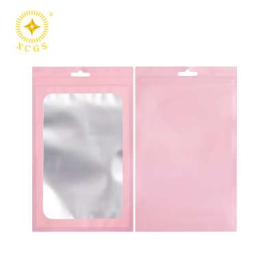 4x6 Inches Pink Smell Proof Bag Clear Plastic Mylar Zip Lock Bags Aluminum Foil Bags