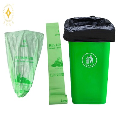 Household 100% biodegradable Trash Bin Rubbish Bags Disposable Biodegradable Garment Bags for Kitchens Bedrooms